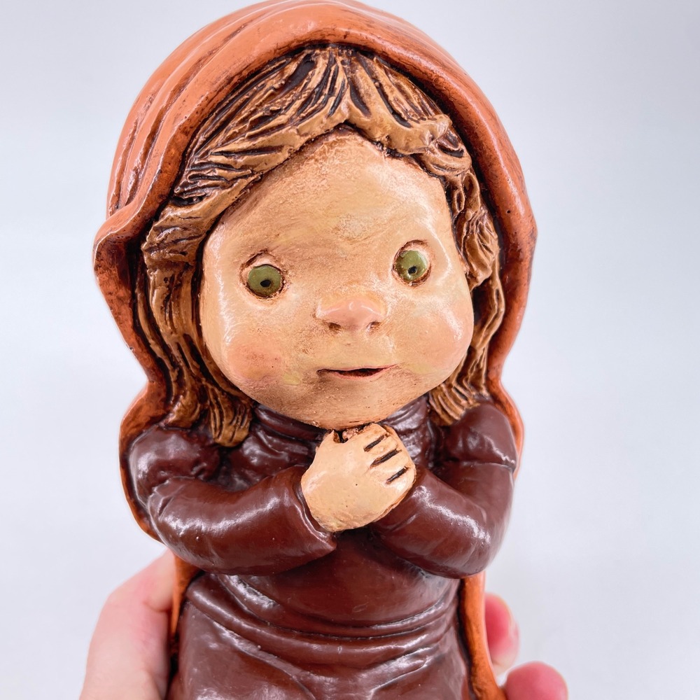 Christmas Mary Carol Kardon Nativity Figure Kneeling Praying Religious 1978